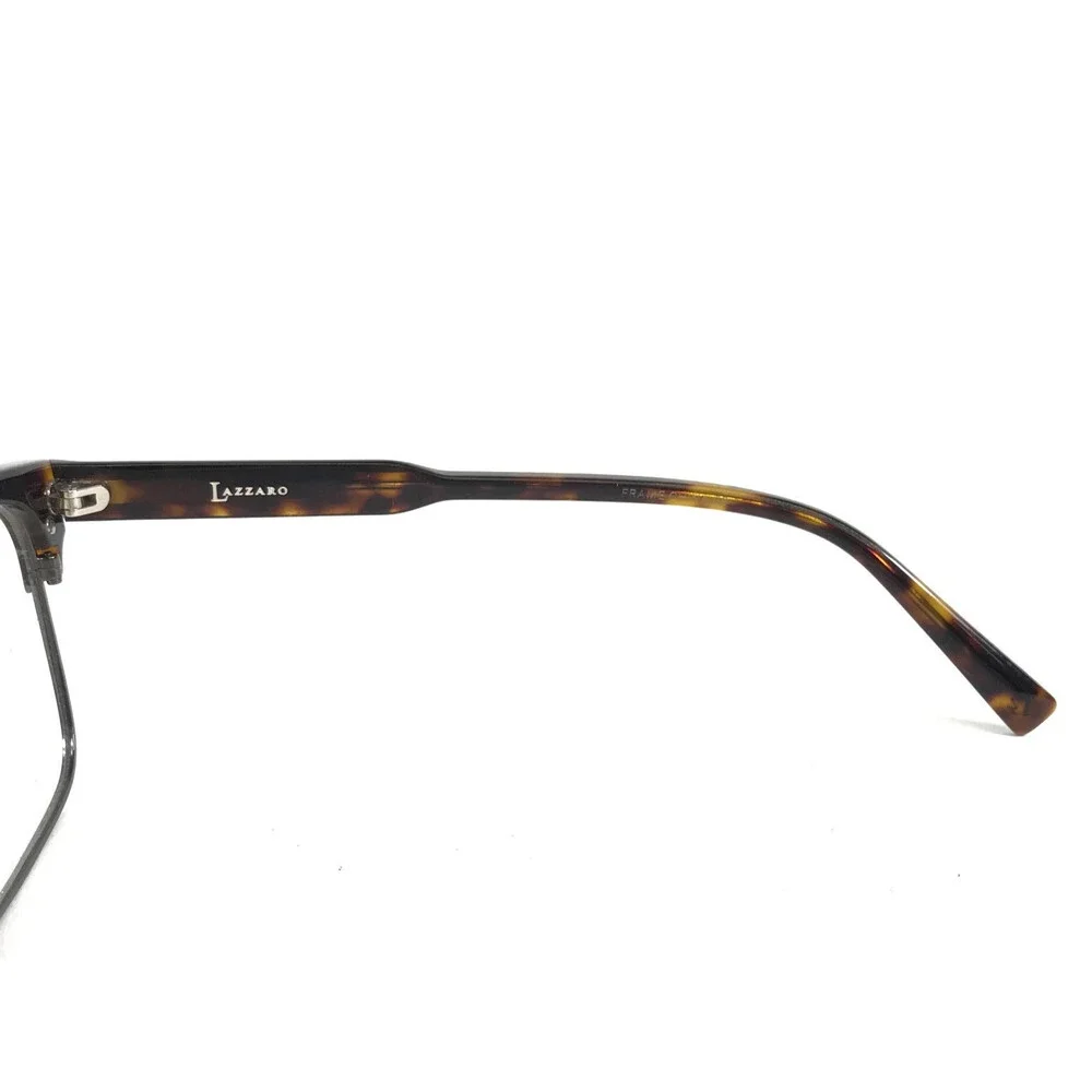 Lazzaro Eyeglasses Frames LUPO TORTOISE Gray Rectangle Full Rim 54-19-150